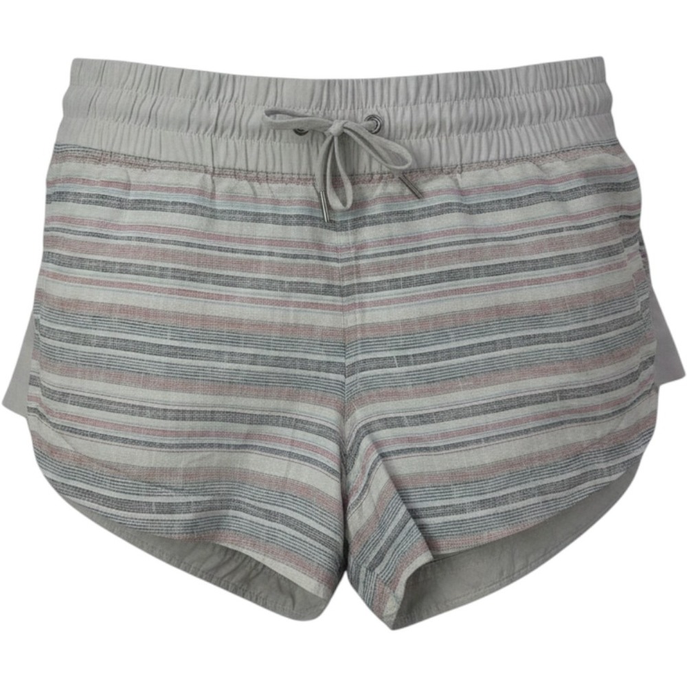 Athleta Women's Size 16 Striped Linen Blend Drawstring Shorts 34"Waist x 3"Ins.
